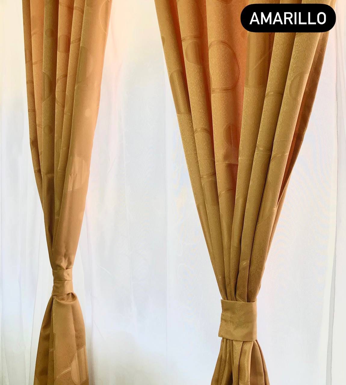 Cortina Jaquard Amarilla De 280cm